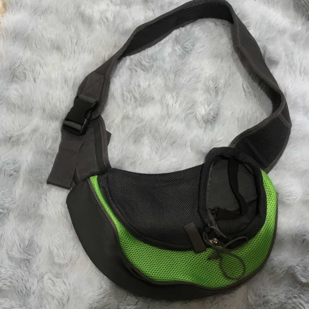 Dog green and Gray Crossbody Sling Bag - Cozy Carry